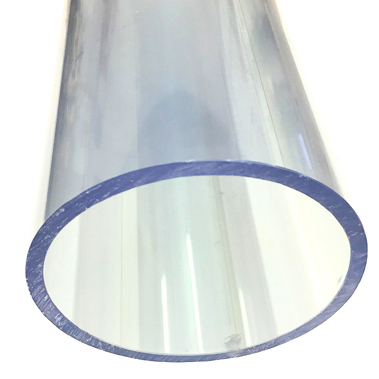 1.5 Feet 18 Inches Long 4 Inch Diameter Clear PVC Schedule 40 Pipe 